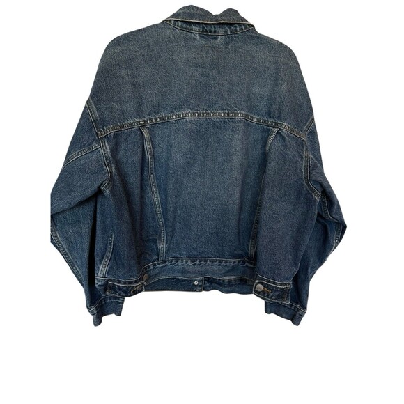 Levi's Men SZ XL Jacket Distressed Premium Trucker Denim BIG E Red Tag - Picture 2 of 10